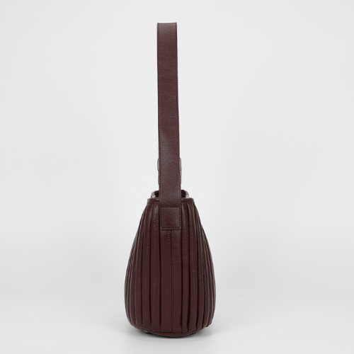 BORSA A TRACOLLA PLISSETTATA BURGUNDY