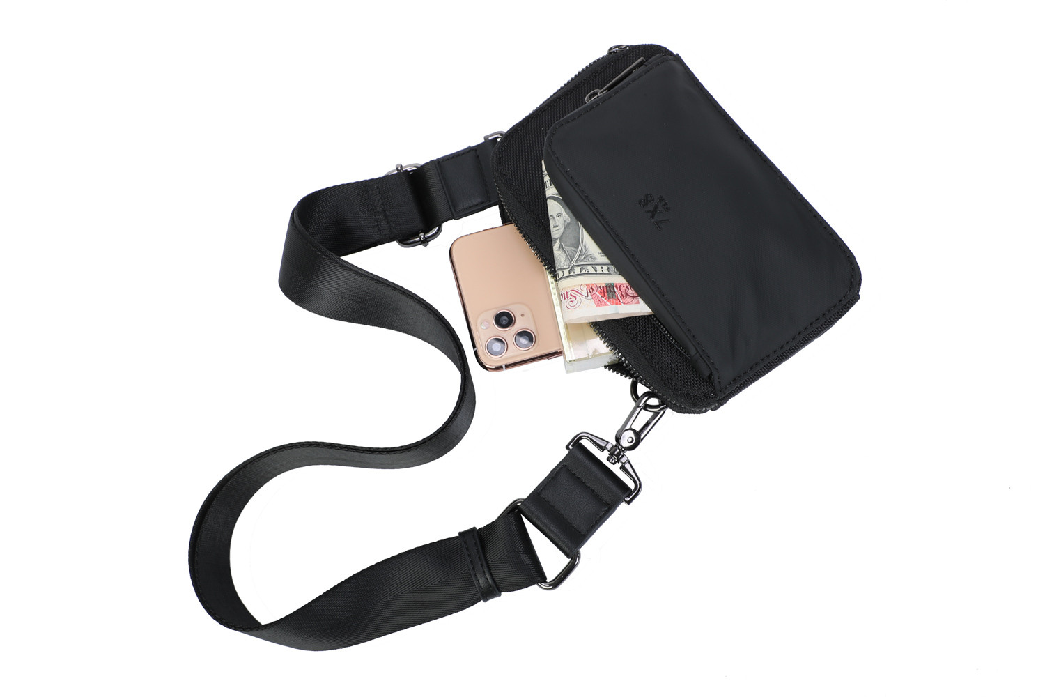 BORSA A TRACOLLA BASIC NERO ART.L127