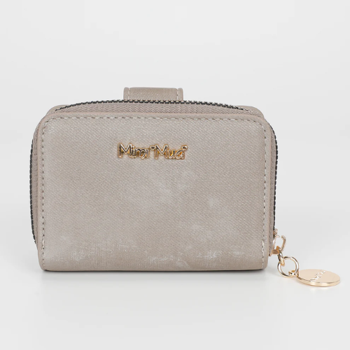 PORTAFOGLIO PICCOLO CON EFFETTO SFUMATO GRIGIO