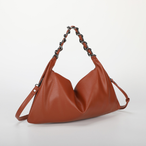 BORSA A SPALLA PICCOLA CON CATENA CUOIO