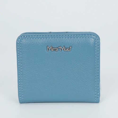 PORTAFOGLIO MEDIO IN PELLE AZZURRO 