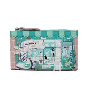 Bubble Cats Laundromat Compact Folding Wallet