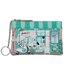 Bubble Cats Laundromat Zipper Coin Purse