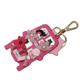 Portachiavi ''Pink Bus'' Vendula X Pink Ribbon Foundation - London Cats & Corgis Floral
