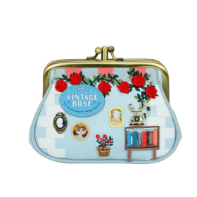 Vendula Vintage Rose Clipper Coin Purse