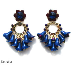 ORECCHINI DRUSILLA CON PENDENTE BLU ART.16069