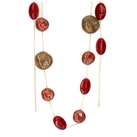 COLLANA LUNGA RESINA ROSSA 