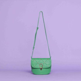 BORSA A TRACOLLA CON TRAMA "MIMI-MUA"  Verde-Bandiera