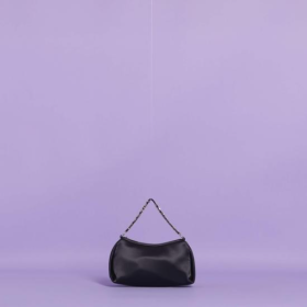 BORSA A MANO CON LOGO SU MANICO Nero