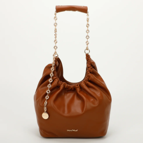 BORSA HOBO PICCOLA CON CATENA REGOLABILE – CUOIO