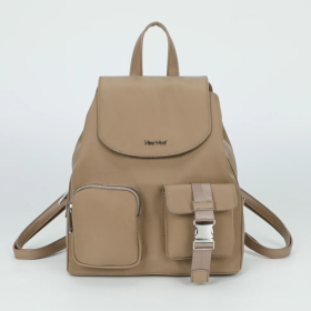 ZAINO IN NYLON CON TASCHE FANGO
