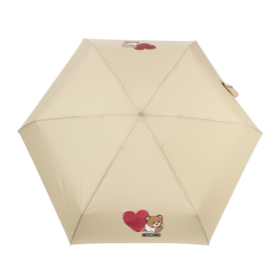 Ombrello Moschino supermini  Teddy Heart  + pendente teddy - dark beige