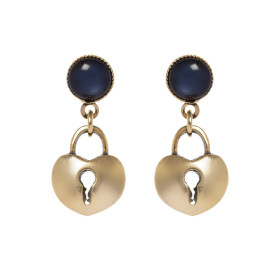 ORECCHINI CON CUORE A LUCCHETTO ART.330816