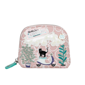 Portamonete Con Clip e Borsa Shopper pieghevole Bubble Cats Laundromat
