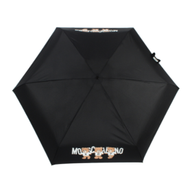 Ombrello Moschino supermini "Bears with Logo" – nero