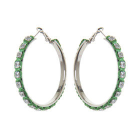 ORECCHINI A SEMI-CERCHIO CON CRISTALLI VERDE ART. 750686B