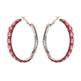 ORECCHINI A SEMI-CERCHIO CON CRISTALLI ROSSO ART. 750686T