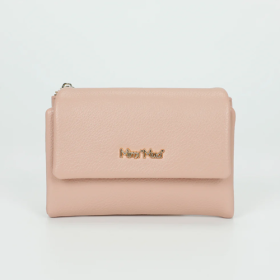 PORTAFOGLIO MEDIO CON PATTA E ZIP ROSA