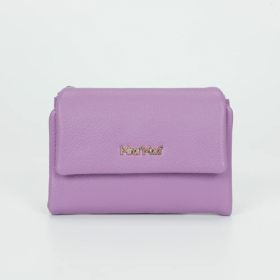 PORTAFOGLIO MEDIO CON PATTA E ZIP VIOLA