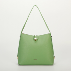 BORSA A SACCA CON CHIUSURA A BOTTONE VERDE