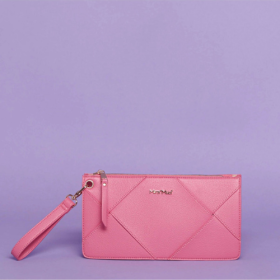 BORSA A MANO CON MACROINTRECCIO Rosa