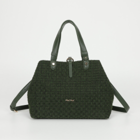 BORSA A BRACCIO IN TESSUTO VERDE MILITARE
