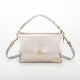 BORSA A TRACOLLA ORO CON CHIUSURA TONDA ORO