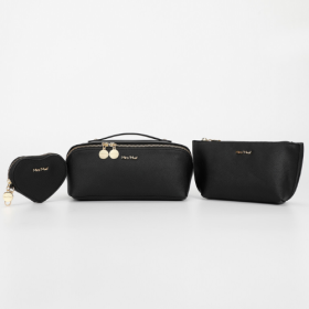 BEAUTY CASE SET DA 3 TINTA UNITA NERO