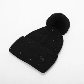 BERRETTO CON STRASS - NERO