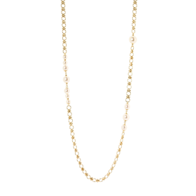 Collana lunga catena e perle Ninive - Oro
