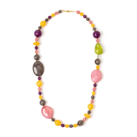 Collana boule ed elementi cromatici Ester - Multicolor