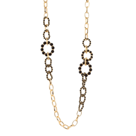 Collana lunga catena e cerchi Drusilla - Nero