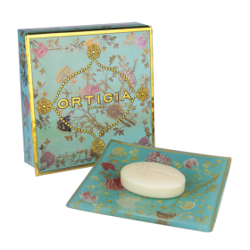 FLORIO PIATTINO DI VETRO CON SAPONE 40GR