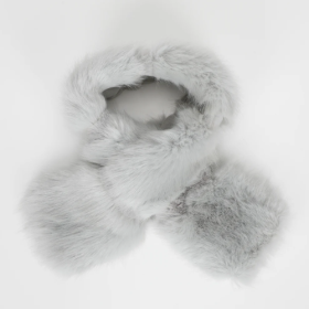 GIROCOLLO EFFETTO PELLICCIA GRIGIO