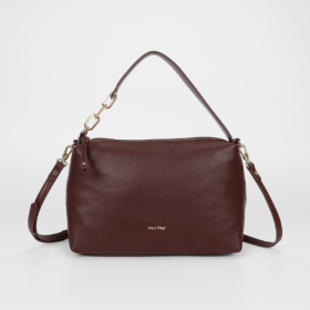 BORSA A SPALLA CON DETTAGLIO OCCHIELLI MOSTO