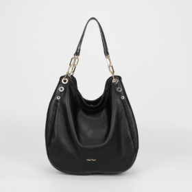 BORSA HOBO CON DETTAGLIO OCCHIELLI NERO