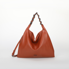 BORSA A SPALLA GRANDE CON CATENA CUOIO
