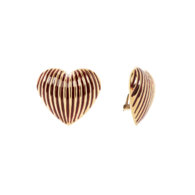 Orecchini a cuore Malena - Rosso