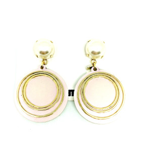 orecchino a perno dorato con cerchio in resina cangiante art. B000209