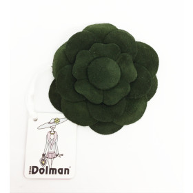 SPILLA  MARGHERITA in velluto VERDE art. B000083