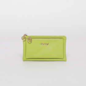 PORTAOGGETTI CON DOPPIA ZIP - VERDE LIME