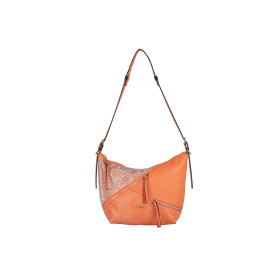 BORSA A TRACOLLA CON STRASS SALMONE