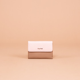PORTAFOGLIO MEDIO BICOLORE ROSA MARRONE