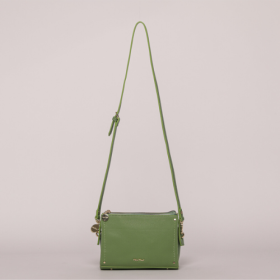 BORSA A TRACOLLA CON CUCITURE TONO SU TONO - VERDE MENTA