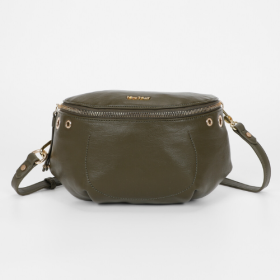 MARSUPIO CON DETTAGLIO OCCHIELLI VERDE MILITARE 