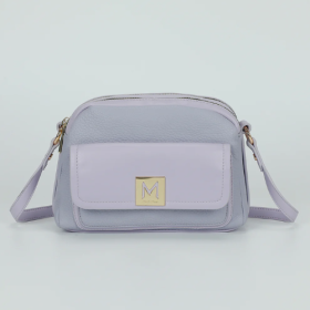 BORSA A TRACOLLA CON PATTA LISCIA LILLA