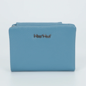 PORTAFOGLIO MEDIO IN PELLE AZZURRO 