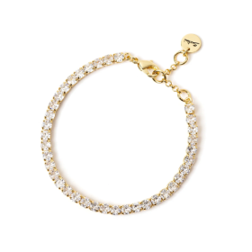 Bracciale di piccoli zirconi Ishtar - Oro e bianco