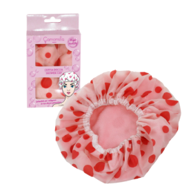 CUFFIA DOCCIA ROSA POIS