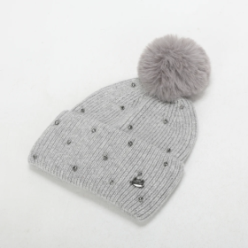 BERRETTO CON STRASS - GRIGIO